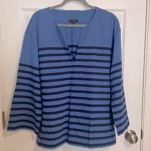 NWOT J. Crew Oversized Navy Striped Beach Coverup